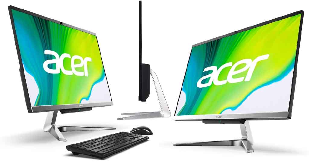 Acer Aspire C24-963-UA91 AIO Desktop, 23.8" Full HD Display, 10th Gen Intel Core i3-1005G1, 8GB DDR4, 512GB NVMe M.2 SSD