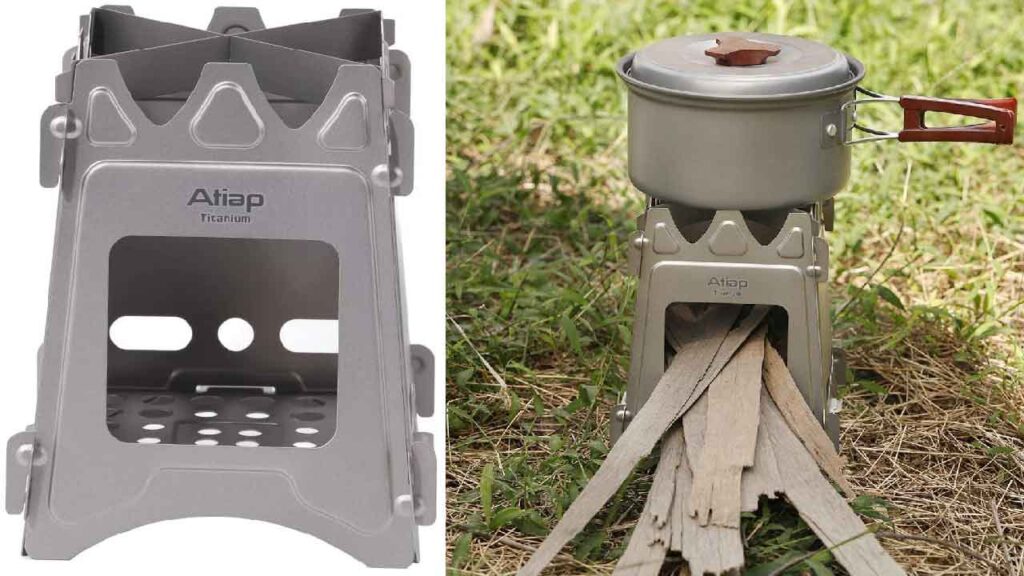 ATiAP Ultralight Titanium Wood Burning Stove 