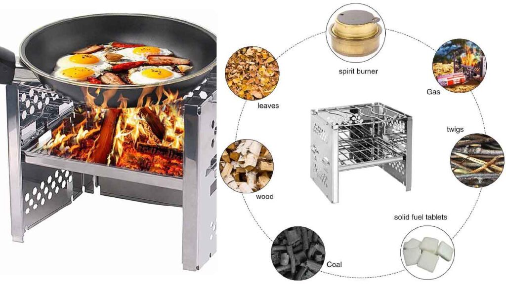 Unigear Wood Burning Camp Stoves Picnic BBQ Cooker