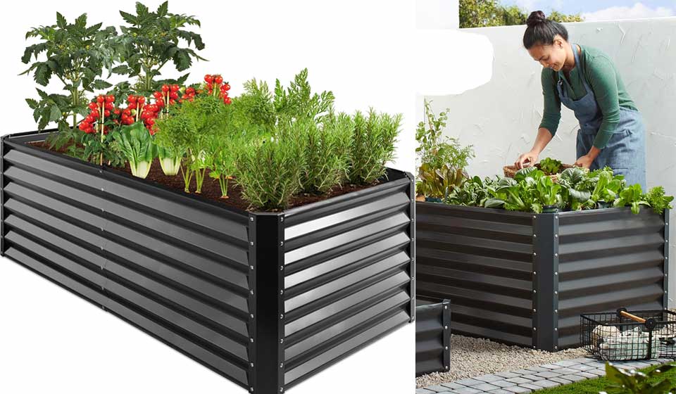 Best Choice Products 6x3x2ft Outdoor Metal Raised Garden Bed